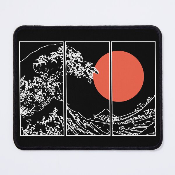 Item preview, The Great Wave off Kanagawa Japan Art Minimal Glitch Vapor designed and sold by Comfort Dept®.