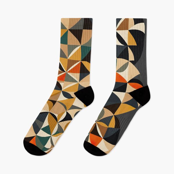 Item preview, Geometric Pattern Made of Overlapping Circles and Triangles designed and sold by oneeko.