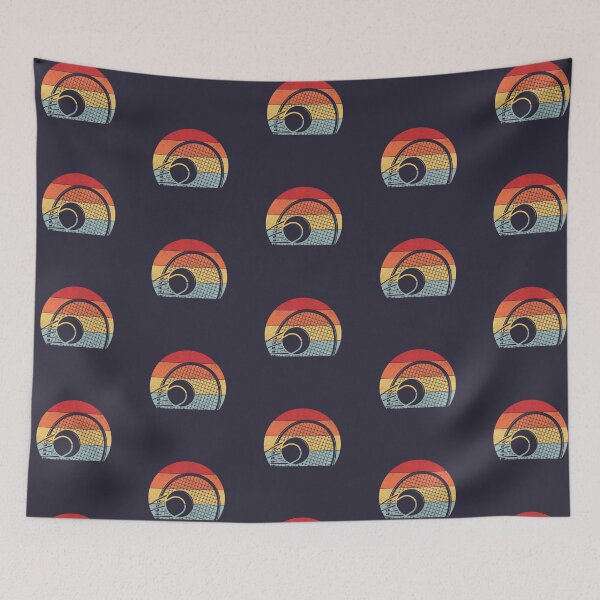 Item preview, Funny Tennis Player Tennis Racket Ball Retro Sunset designed and sold by SunfullyYours.