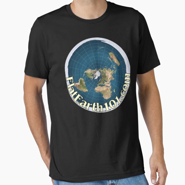 FlatEarth101.com - Flat Earth Map Essential T-Shirt