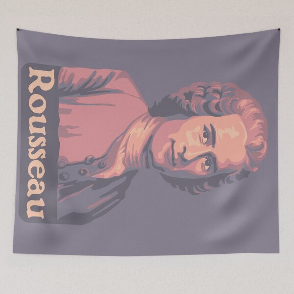 Item preview, Jean-Jacques Rousseau Portrait in Pink designed and sold by Unhinged Heather.