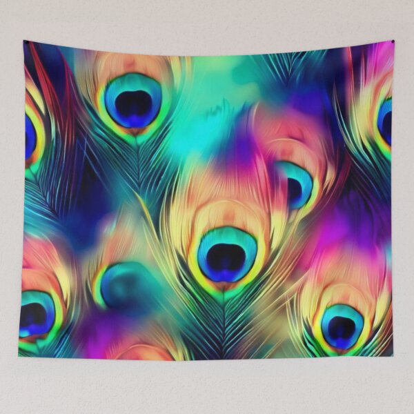 Item preview, Colourful Peackock Feathers designed and sold by Dark Toast.