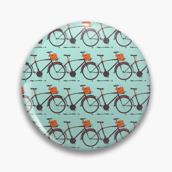 Item preview, Bicycle with Orange Bucket on Light Blue Pattern  designed and sold by Aaron2610.