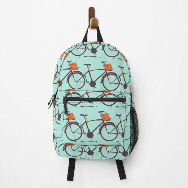 Item preview, Bicycle with Orange Bucket on Light Blue Pattern designed and sold by Aaron2610.
