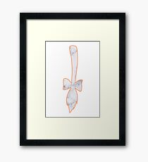 Tail Marble Silhouette Framed Print