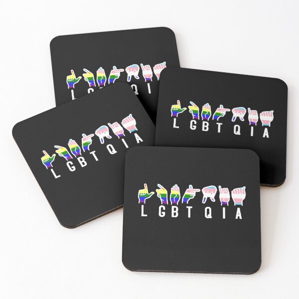 Item preview, LGBTQIA in ASL American Sign Language finger spelling designed and sold by incurablehippie.