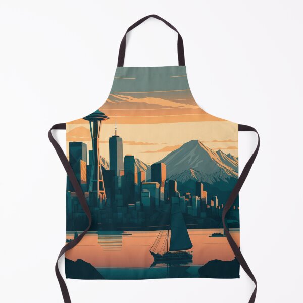 Item preview, Lo-fi Seattle Washington US Skyline Sunrise Horizon designed and sold by ImaginePrintsHQ.