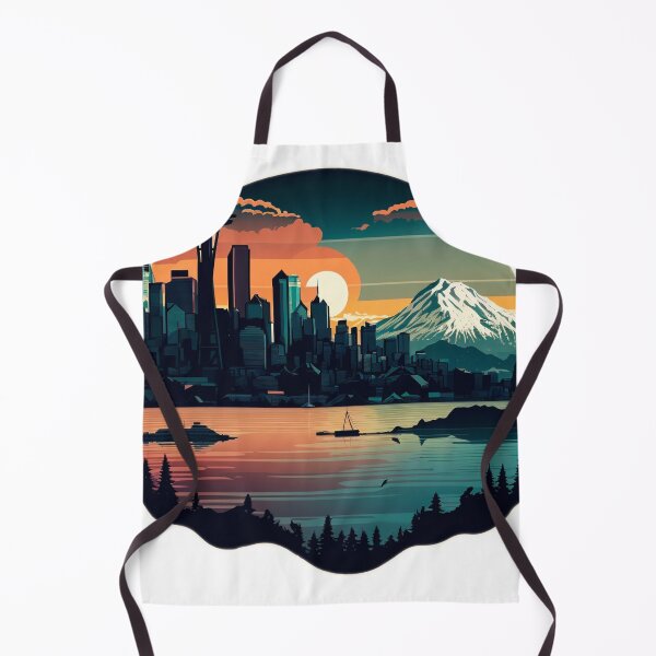 Item preview, Artsy Seattle Washington US Skyline Sunrise Horizon designed and sold by ImaginePrintsHQ.
