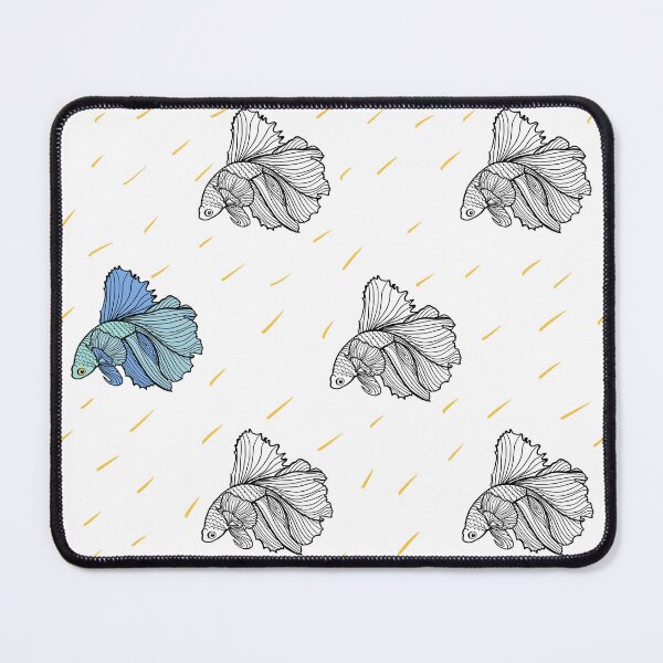 Item preview, Goldfish graphic animal print black and white designed and sold by Melissa S. Anderson Studios.