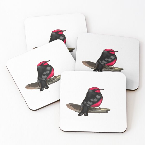 Item preview, Vermillion Flycatcher on Branch designed and sold by VerdeDoodleDuck.
