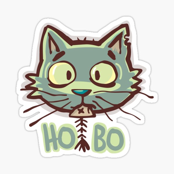 Hobo cat Sticker