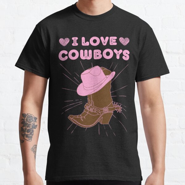 : J'adore Cowboys, I Love Cowboys, Funny French Cowboys Lover T- Shirt : Sports & Outdoors