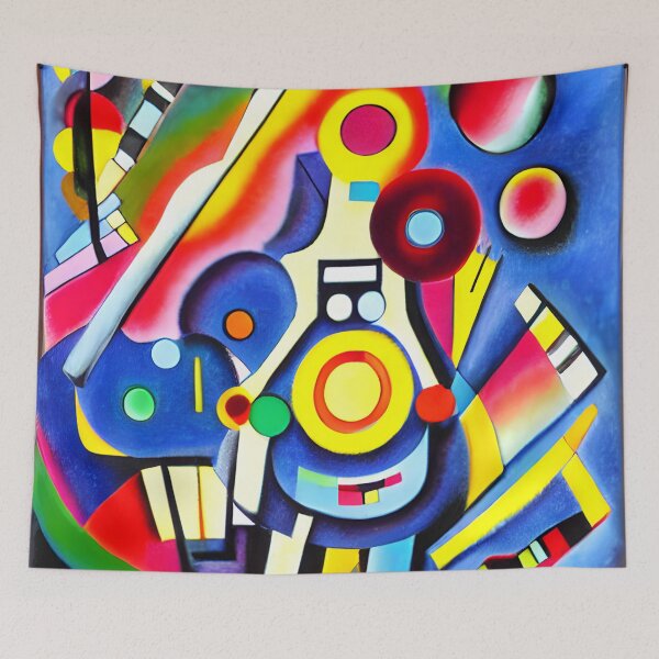 Aperçu de l'œuvre Des robots à la manière de Wassily Kandinsky créée et vendue par CRAFTER-MEDIA.