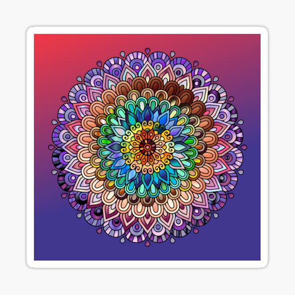 Floral Mandalas 175 (Style:2) Sticker