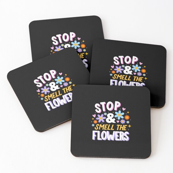Item preview, Stop and Smell the Flowers Gratitude Quote  designed and sold by happyzo.