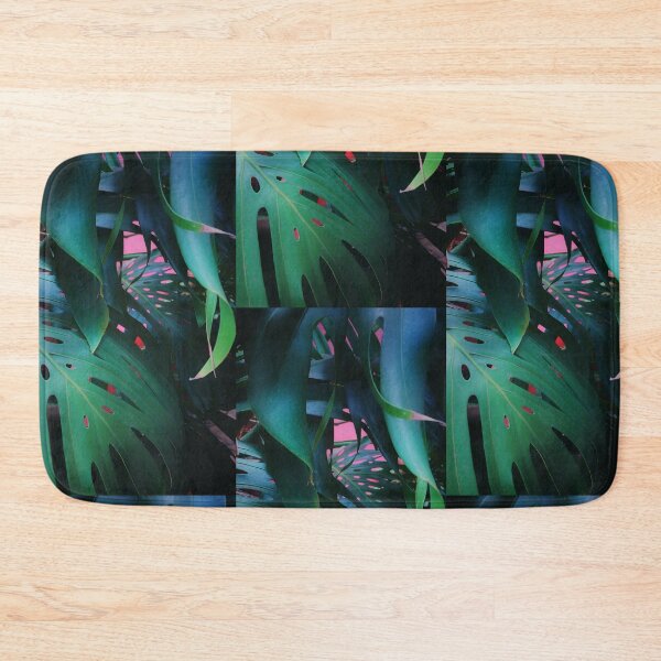 Item preview, JUNGLE CANDY - big tropical leaves on pink background designed and sold by OZKURO.