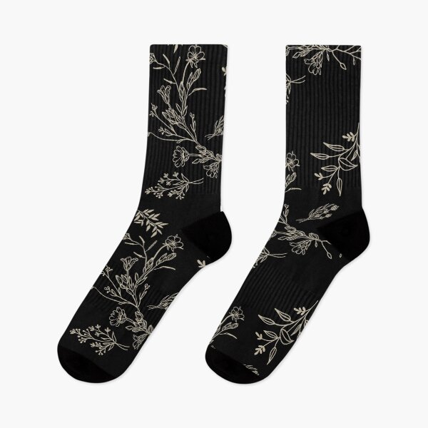 Item preview, Elegant Wildflowers Gold Line Drawing Pattern Design designed and sold by EarthArtDesigns.