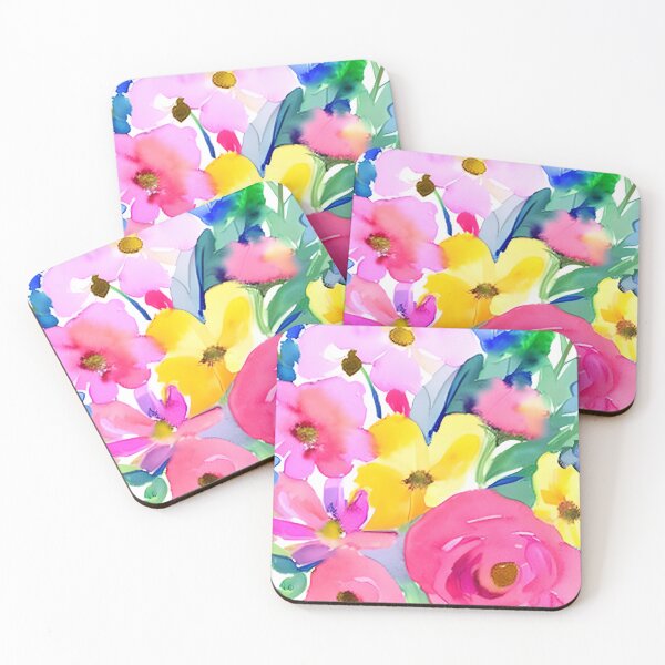 Artikelvorschau, Vibrierender Aquarell-Blumenmuster-moderner eleganter wunderlicher Frühling entworfen und verkauft von creative321.