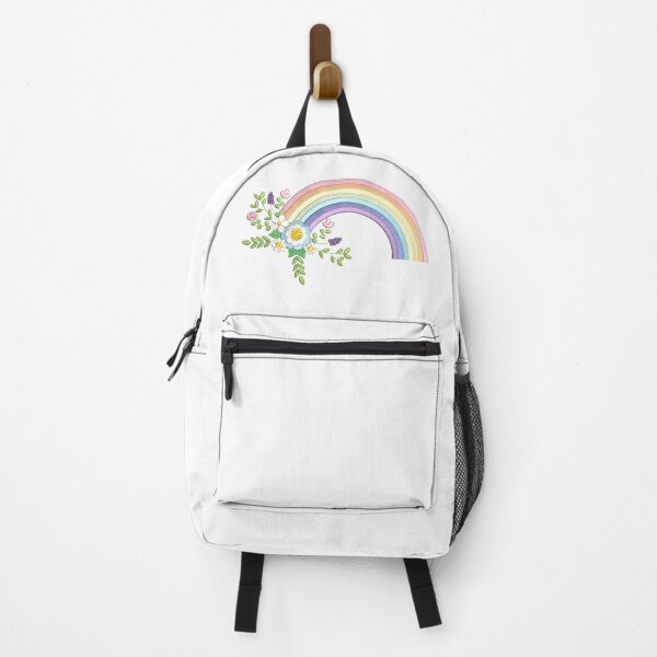 Item preview, Rainbow and Flowers Ava - Embroidery Effect designed and sold by CarasAtelier.