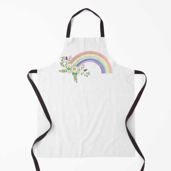 Item preview, Rainbow and Flowers Ava - Embroidery Effect designed and sold by CarasAtelier.