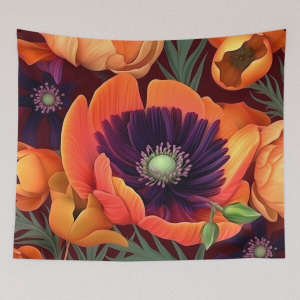 Item preview, Contemporary Floral Pattern designed and sold by MTJ-Mushrooms.