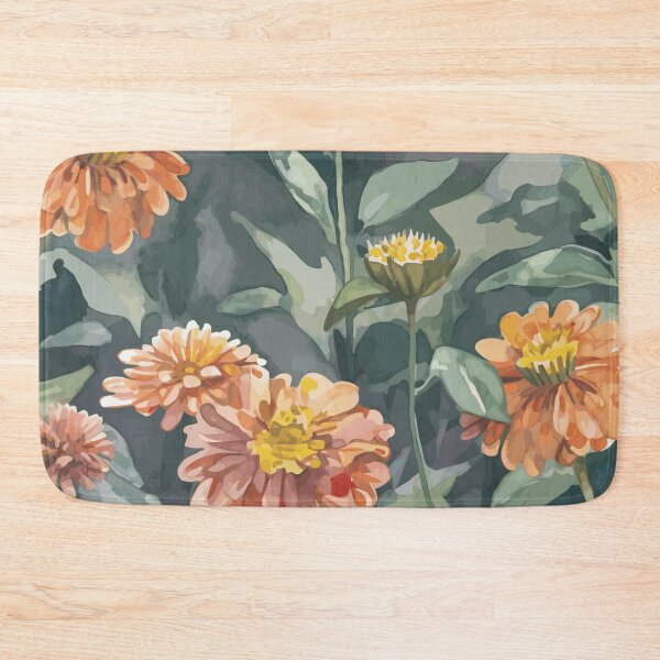 Item preview, Dwarf Zinnias Flourishing on Verdant Green Canvas designed and sold by TopArtsy.