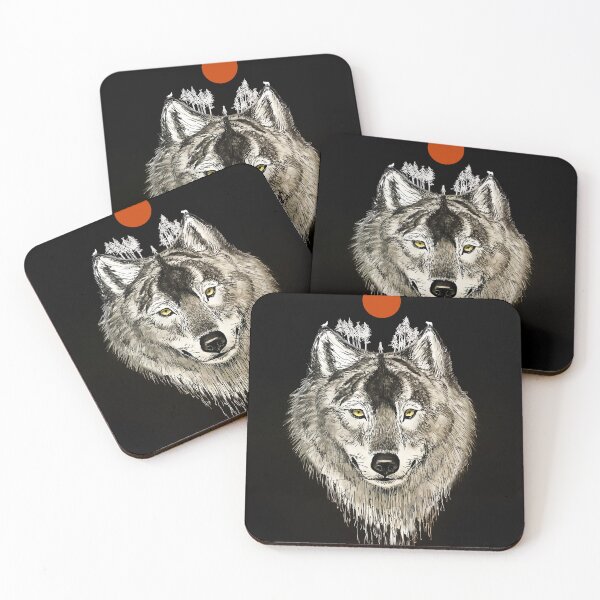 Item preview, Wolf spirit animal and the Sun designed and sold by OrsyniArt.