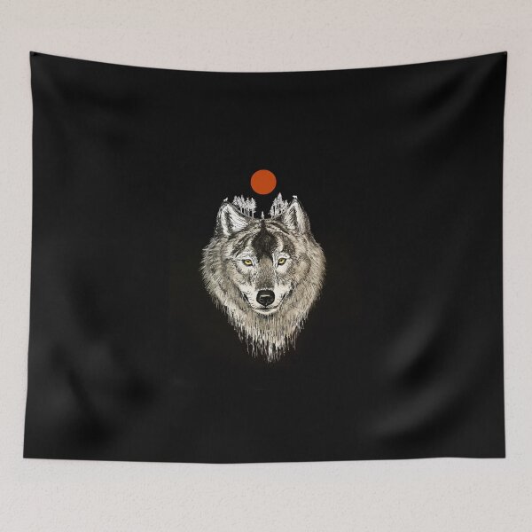 Item preview, Wolf spirit animal and the Sun designed and sold by OrsyniArt.