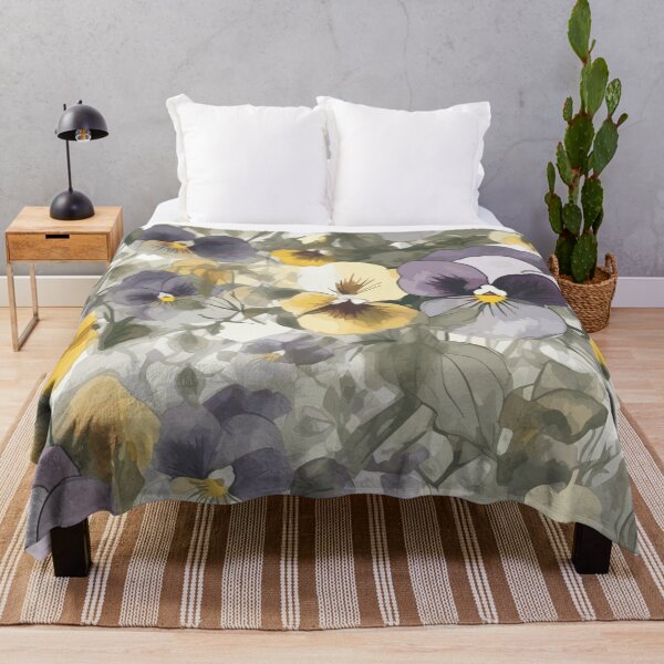 Item preview, Viola Flowers in Watercolor Serenade designed and sold by TopArtsy.