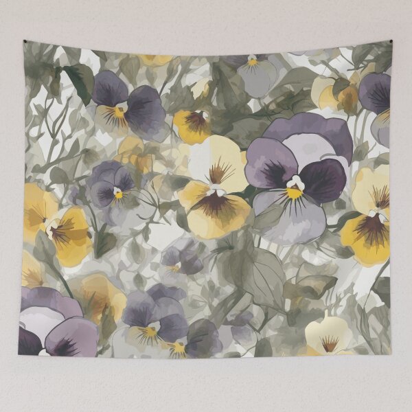 Item preview, Viola Flowers in Watercolor Serenade designed and sold by TopArtsy.
