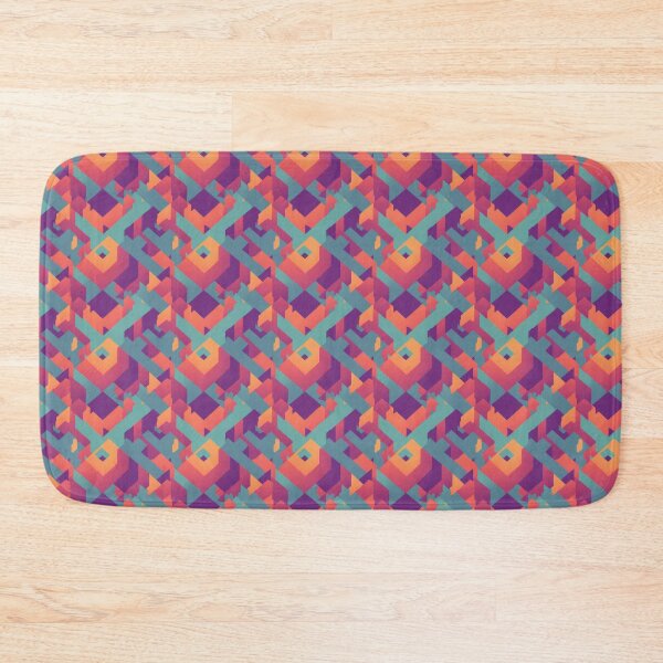 Item preview, Orange and Teal Geometric Cube Pattern designed and sold by Aaron2610.