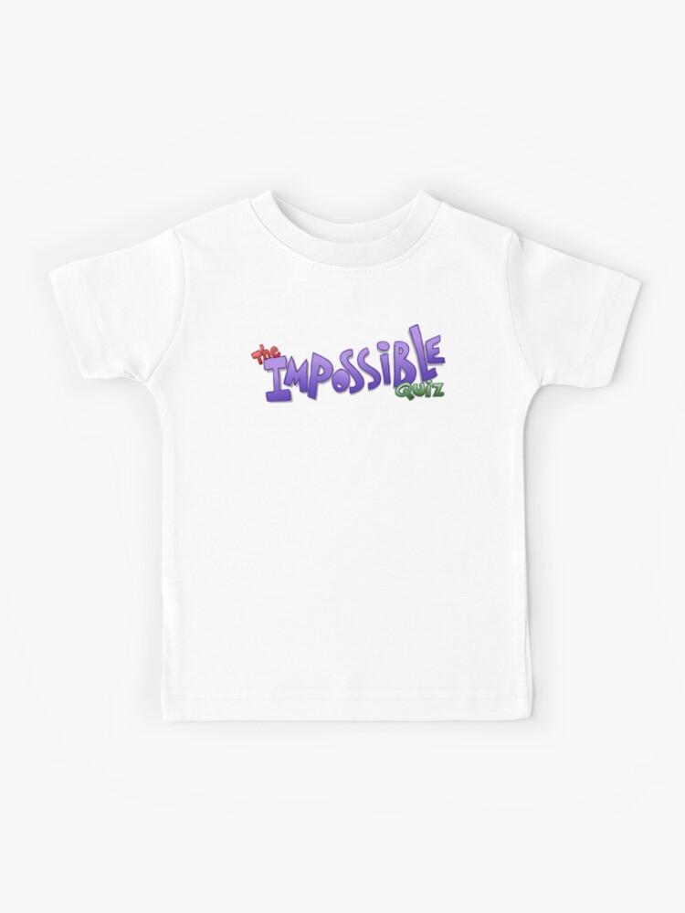 The Impossible Quiz Logo Kids T Shirt By Splapp Me Do Redbubble - free shirt templates roblox qiux
