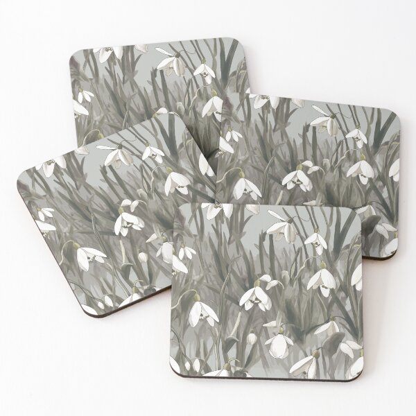 Item preview, Gentle Snowdrops Flowers Watercolor Pattern designed and sold by TopArtsy.