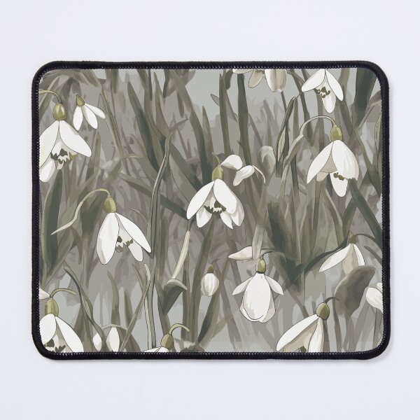 Item preview, Gentle Snowdrops Flowers Watercolor Pattern designed and sold by TopArtsy.