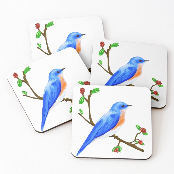Item preview, Bluebird on branch II designed and sold by VerdeDoodleDuck.