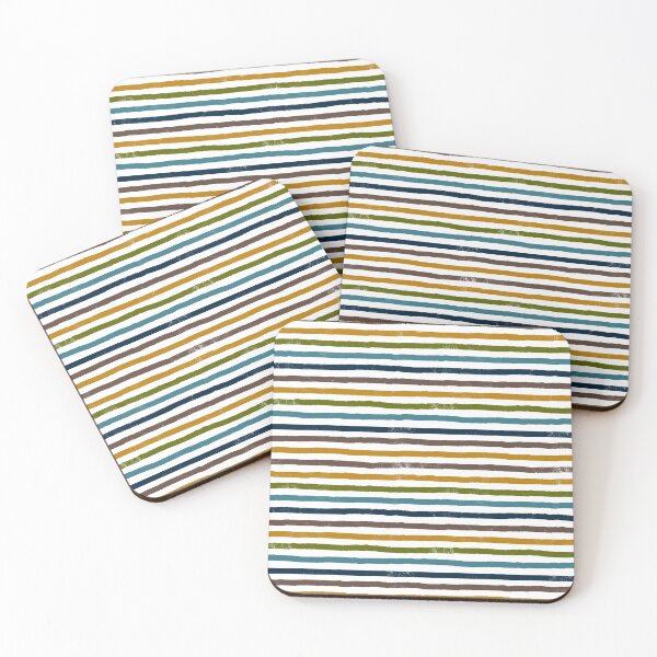 Item preview, Retro colour stripe pattern designed and sold by Loujohns.