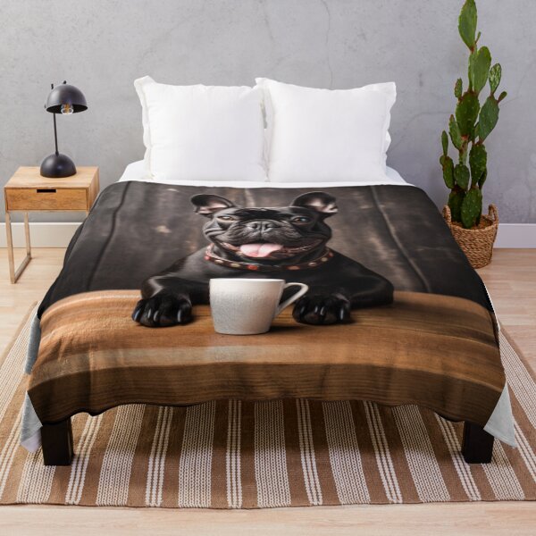 Item preview, Perky Pup: Adorable French Bulldog Frenchie Coffee Art for Caffeine Lovers designed and sold by ClawedCreations.