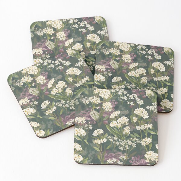 Item preview, Sweet Alyssum Flowers in a Wild Watercolor Scene designed and sold by TopArtsy.