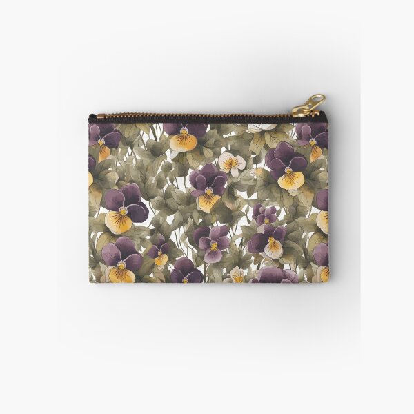 Item preview, Violas Flowers Watercolor Pattern in the Wild designed and sold by TopArtsy.