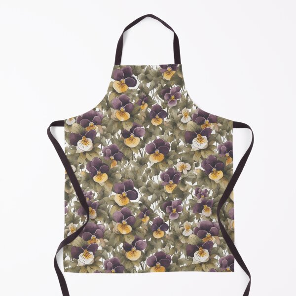 Item preview, Violas Flowers Watercolor Pattern in the Wild designed and sold by TopArtsy.