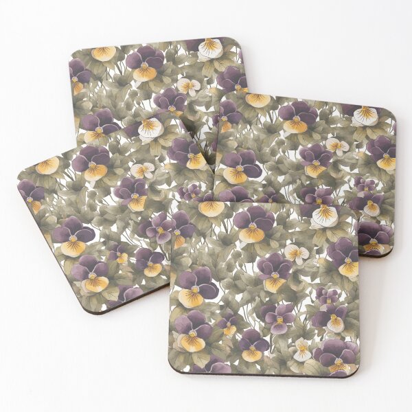 Artikelvorschau, Bratschen-Blumen-Aquarell-Muster in freier Wildbahn entworfen und verkauft von TopArtsy.