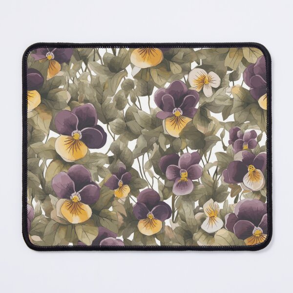 Item preview, Violas Flowers Watercolor Pattern in the Wild designed and sold by TopArtsy.