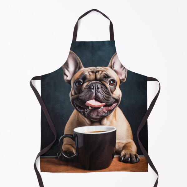 Artikelvorschau, Frecher Welpe: Entzückende Frenchie-Kaffeekunst der französischen Bulldogge für Koffeinliebhaber entworfen und verkauft von ClawedCreations.