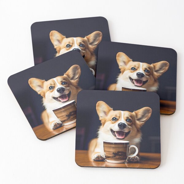 Item preview, Perky Pup: Adorable Corgi Coffee Art for Caffeine Lovers  designed and sold by ClawedCreations.