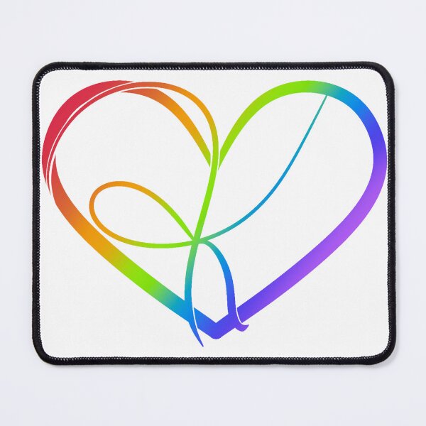 Item preview, Monogram K in Heart (Rainbow Outline) designed and sold by LancelotDesigns.