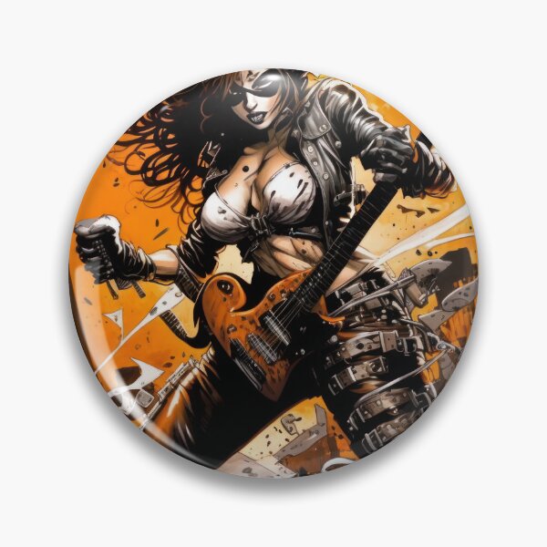 Item preview, ROCKER GIRL LEATHER SUIT SPLASH ELECTRIC GUITAR DESTROYER designed and sold by ogirdorgraphics.