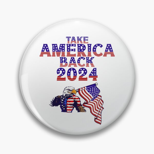 Item preview, Take America Back 2024 | American Eagle Holding Flag designed and sold by Impressify.