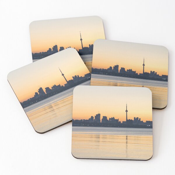 Item preview, Blue Breeze - Predawn Silhouette of Toronto Skyline Over Water designed and sold by Georgia Mizuleva.