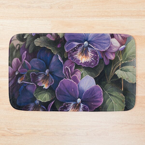 Item preview, purple violas designed and sold by botanicalartAI.