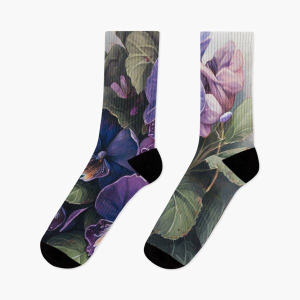 Item preview, purple violas designed and sold by botanicalartAI.